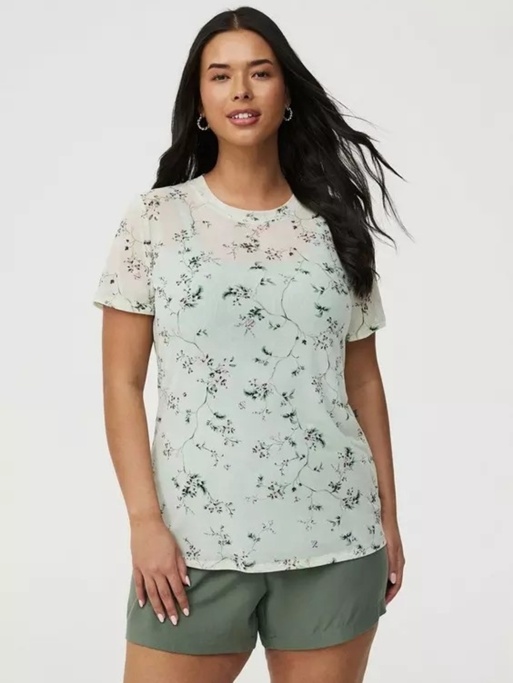 Torrid Sheer Floral Print Top Size 2 Nwot